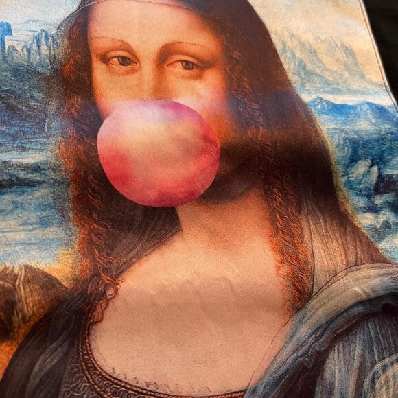 Mona Lisa Blk Pop Art T-Shirt M - Picture 3 of 8